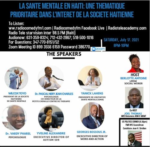 La Santé Mentale En Haiti: Une Thématique Prioritaire Dans l’intérêt – de la Société Haitienne.